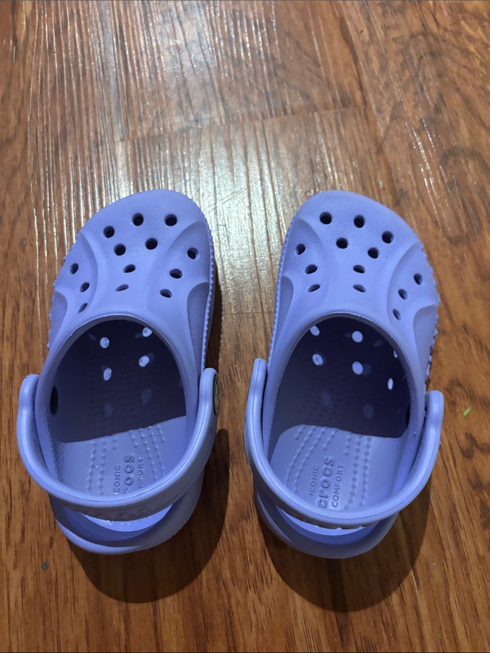 CROCS Kids Lavender Slip-On Clogs with Heel Strap - Picture 5 of 6